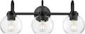 Bathroom Light Fixtures, 3-Light Matte Black Vanity Lights by Audickic