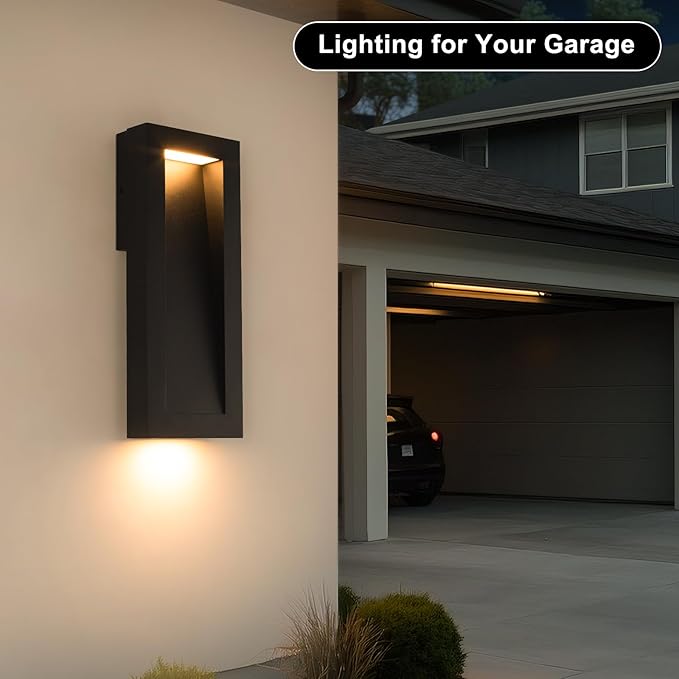 Modern Outdoor Wall Light with LED, Exterior Lighting Fixtures 2700K Integrated - Image 7