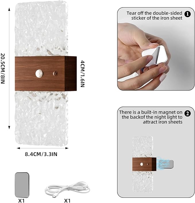 Magnetic Wall lamp Without Wiring, USB Charging Modell, Human-Sensing Ambient - Image 9