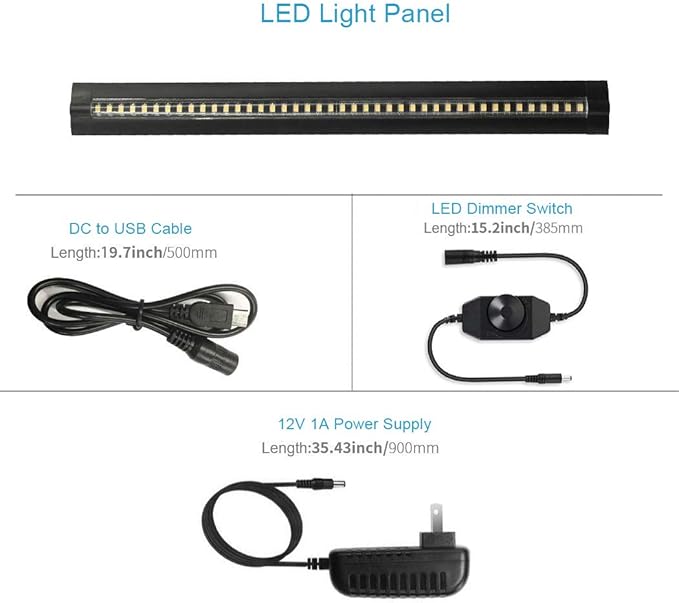 13 inch LED Under Cabinet Lighting, 12V 5W Ultra Thin Plug in Counter Light - Image 4