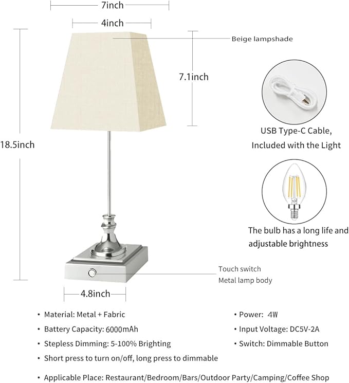 Rechargeable LED Table Lamps - Image 2
