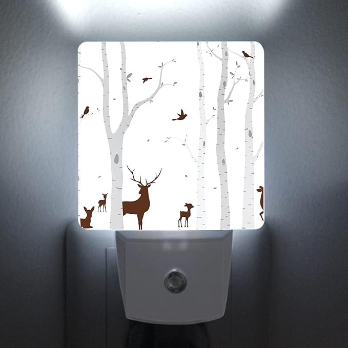 Night Light Plug-in Dusk to Dawn Smart Sensor White Led Nightlight by Caifujiqi