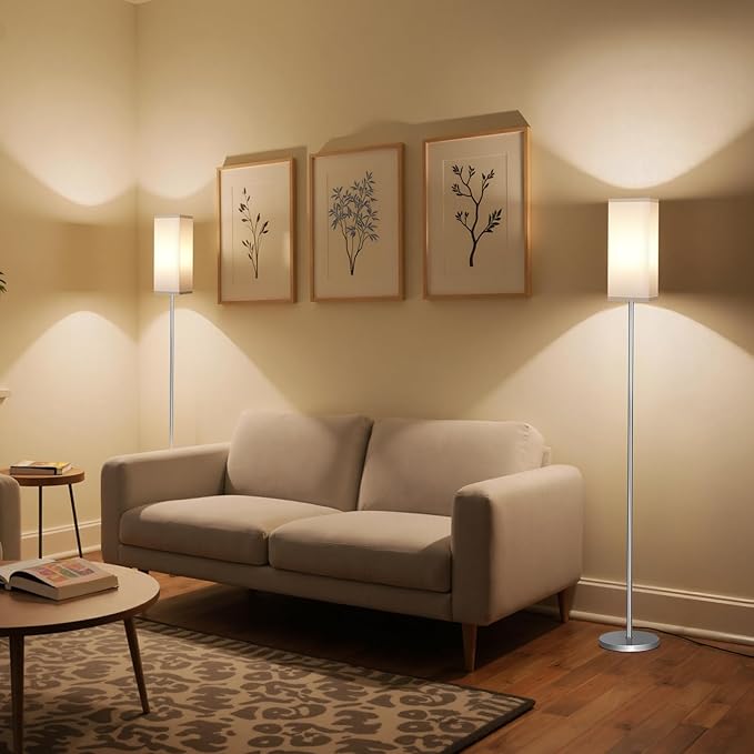2Pack Floor Lamp, Pole with Foot Switch, Modern Standing Lamp Lamp, Minimalist - Image 8