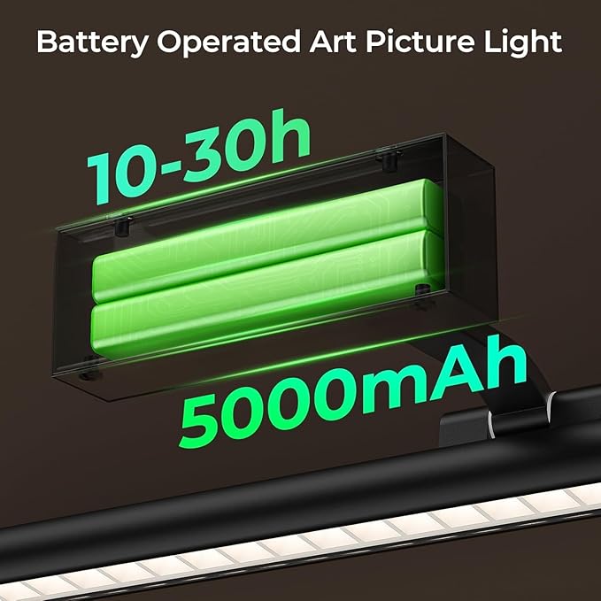 Wireless Picture Lights for Wall, Battery Operated Wall Light for Painting - Image 3