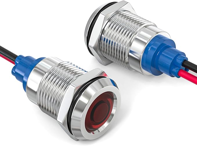 GASHER 5 PCS Energy Saving Indicator Light, LED Light 12V/24V/110V 20mA Panel - Image 7