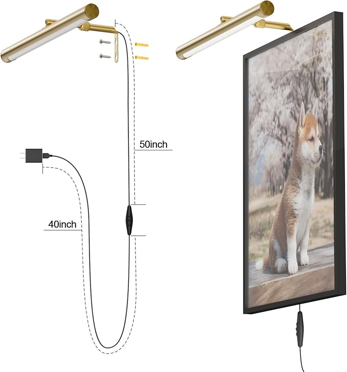Picture Lights for Paintings Plug in, Remote Control Gallery Painting Wall - Image 6