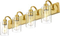 Emliviar 30 Inch Gold Vanity Light, 4-Light Bathroom Light Fixtures by EMLIVIAR