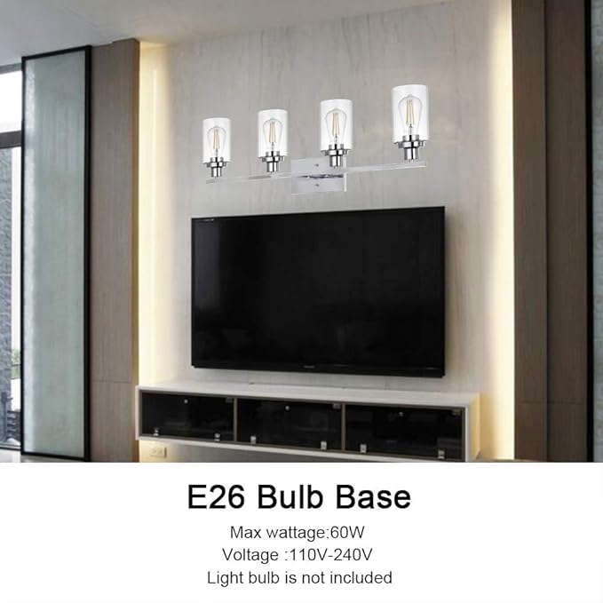 MELUCEE 4-Light Bathroom Lighting Fixtures - Image 5