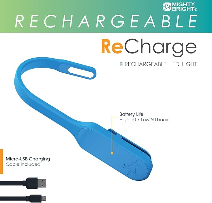 The Original Mighty Bright Recharge Clip On Rechargeable Book Light Reading - Image 3