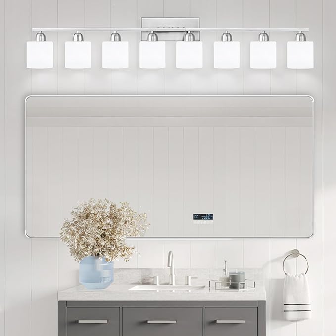 Brushed Nickel Light Fixture Bathroom - Image 8