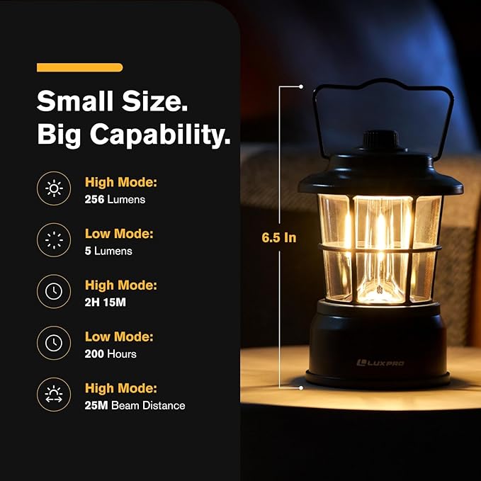 LUXPRO Retro LED Lantern - Image 3