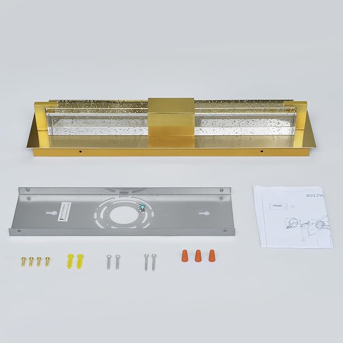 WOSHITU LED Wall Sconce Light: 19 Inch Gold Modern Sconces Wall Lighting 3000K - Image 7
