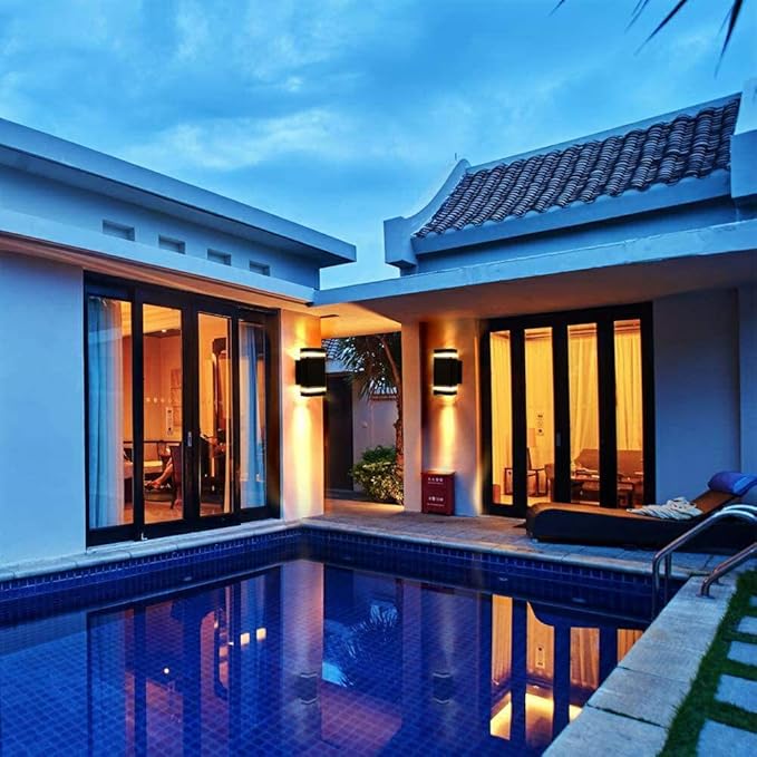 Modern LED Outdoor Wall Lights, Dusk to Dawn Outdoor Lighting Fixtures Wall - Image 7