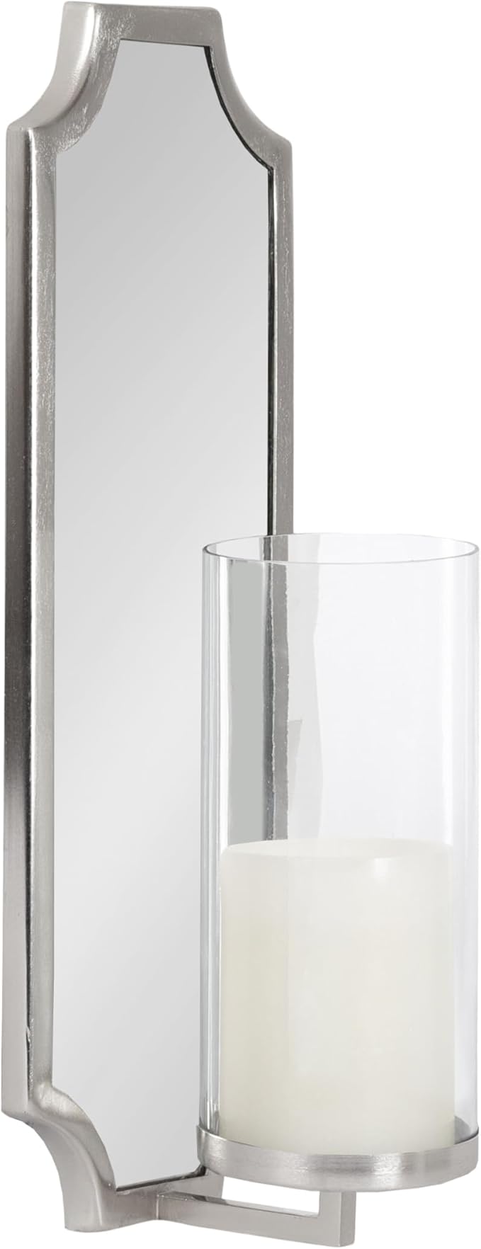 Kate and Laurel Ciel Glam Mirrored Wall Sconce; 6 x 5 x 16; Silver; Traditional by KateandLaurel