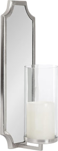 Kate and Laurel Ciel Glam Mirrored Wall Sconce; 6 x 5 x 16; Silver; Traditional by KateandLaurel