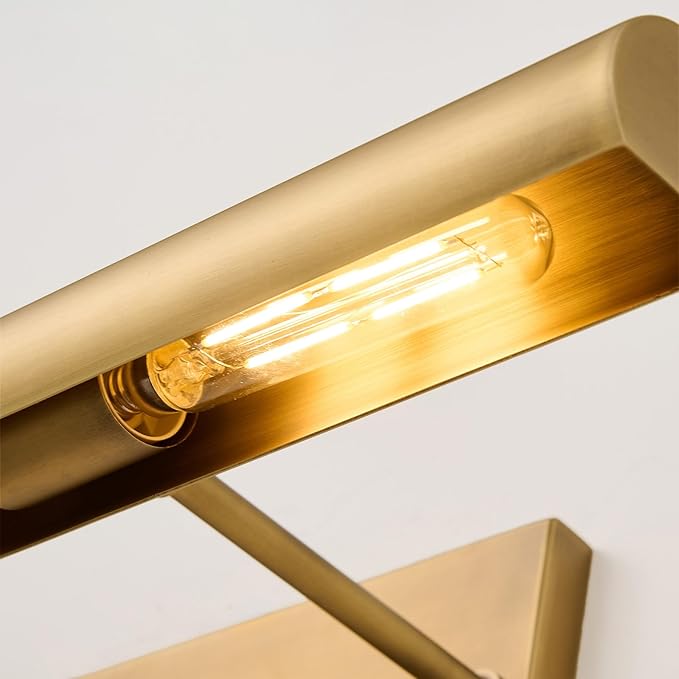 Brass Picture Light for Wall: 24-Inch Hardwired Dimmable Vintage Brushed Gold - Image 4