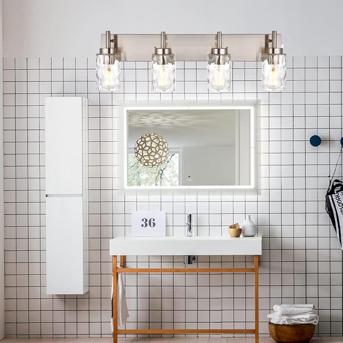 BONLICHT Bathroom Vanity Light Fixtures Brushed Nickel 4-Light - Image 6