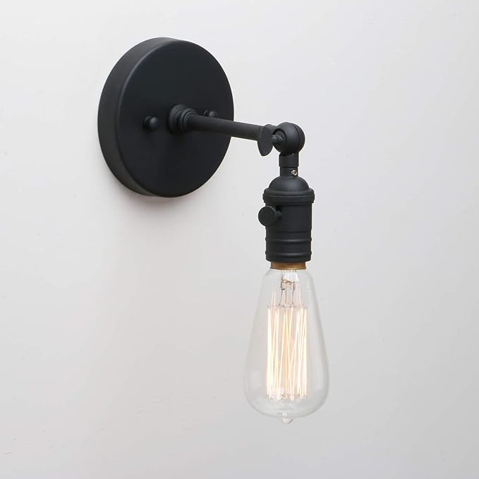 PERMO Vintage Industrial Pole Wall Mount Mini Single Sconce Metal Wall Sconces - Image 7