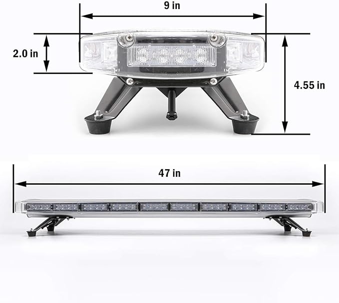 47" 88 Red Blue LED Light Bar Fit - Image 4