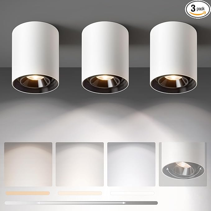 OKELI White Modern LED Dimmable Ceiling Light Fixtures by OKELI