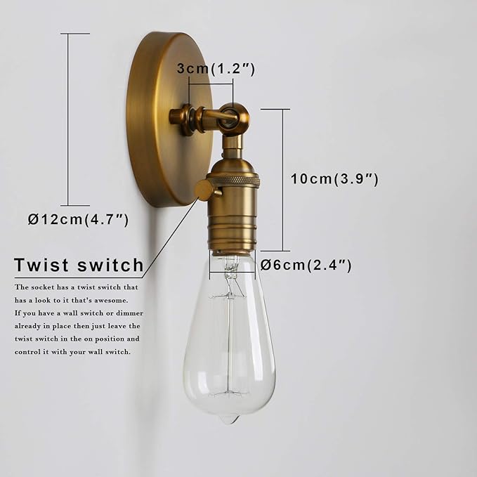 PERMO Minimalist Single Socket 1- Light Wall Sconce Lighting - Image 3