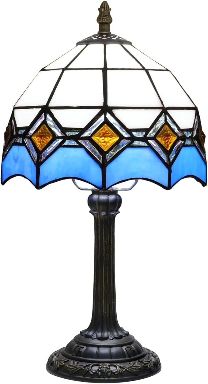 Blue and White Lamp Small Tiffany Lamps Bedside - Image 6