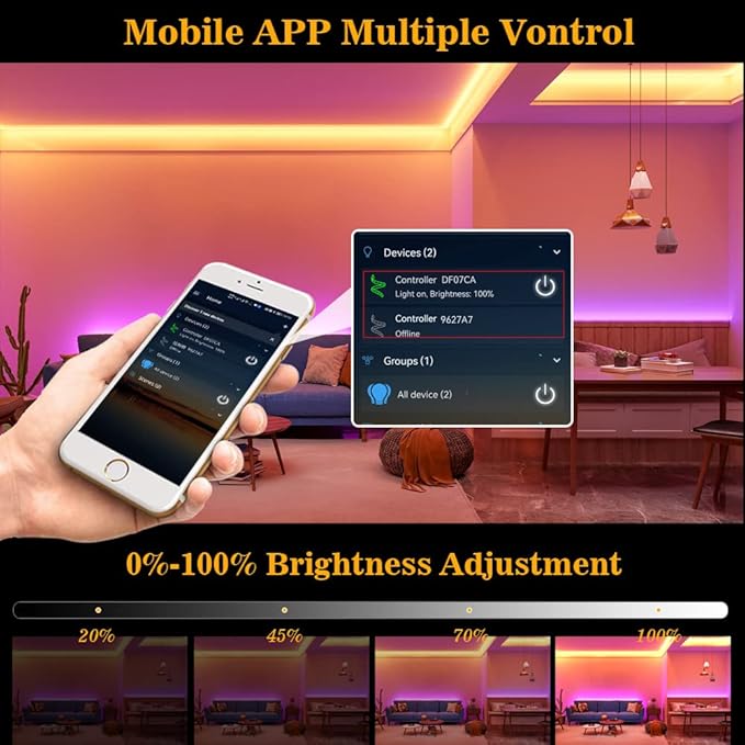 INDARUN RGB COB Led Strip Light 16.4FT/5M, 24V Color Changing Led Strip Lights - Image 5