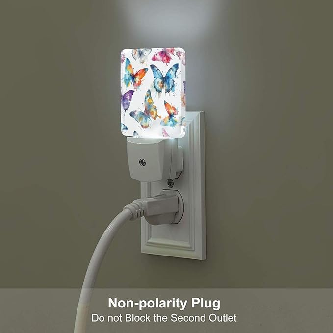 Watercolor Butterflies Night Light, Plug Into Wall - Image 5