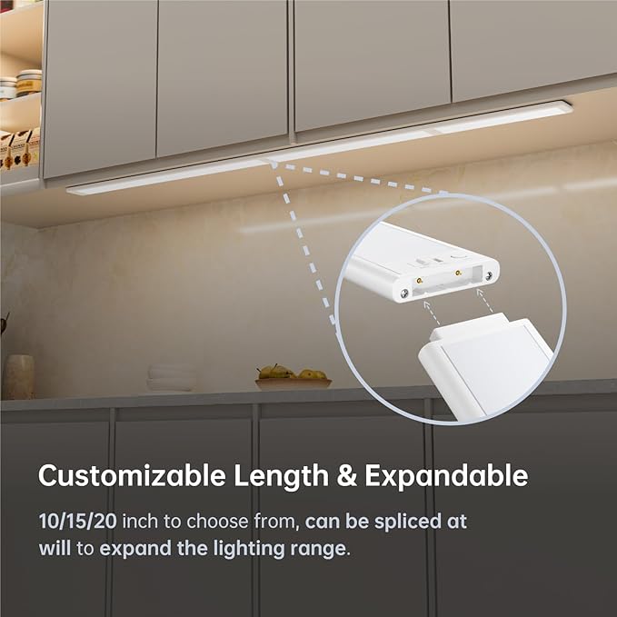 10 Inch Under Cabinet Lighting, Expandable LED Cabinet Light - Image 2