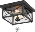 Outdoor Ceiling Light Fixture, Motion Sensor Outdoor Porch Light Ceiling Mount by GOEBLESON