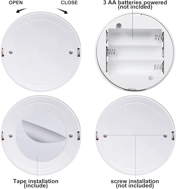 Tuanse 12 Pcs Battery Operated Spotlights Indoor LED Spot Display Lights - Image 5