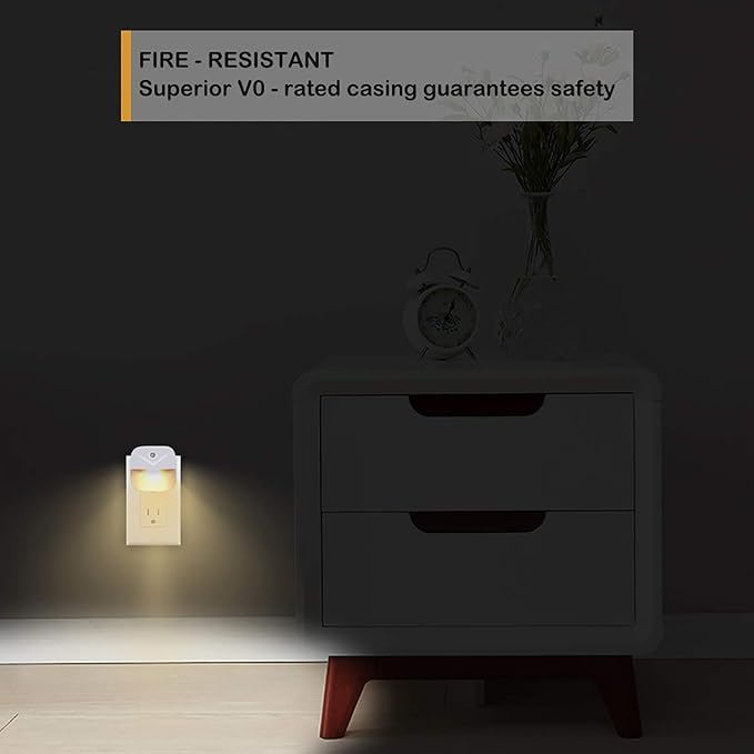 Uigos LED Night Light, Warm White Nightlight, Dusk-to-Dawn Sensor, Energy - Image 4