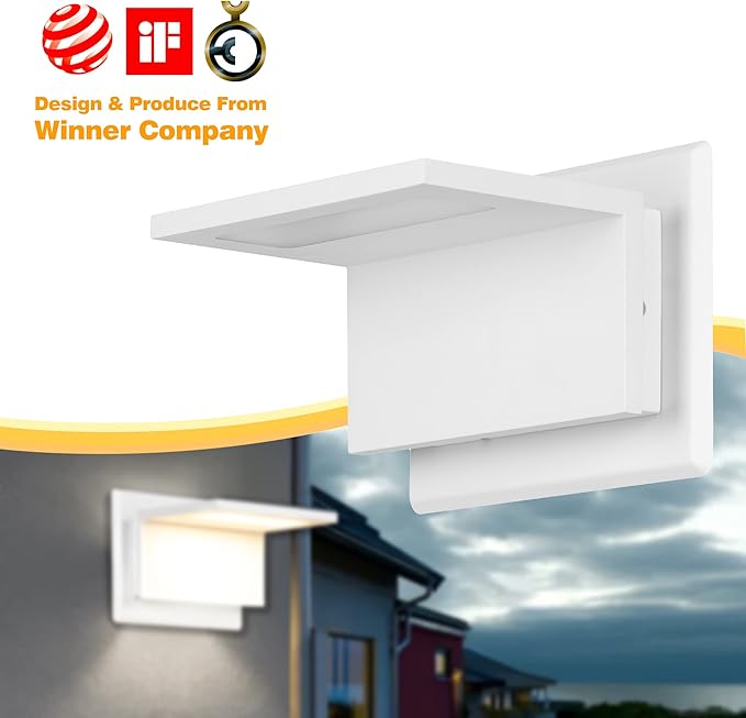 Wall Light Outdoor LED Wall Mount Lamp White Modern Wall Sconce Lighting - Image 3