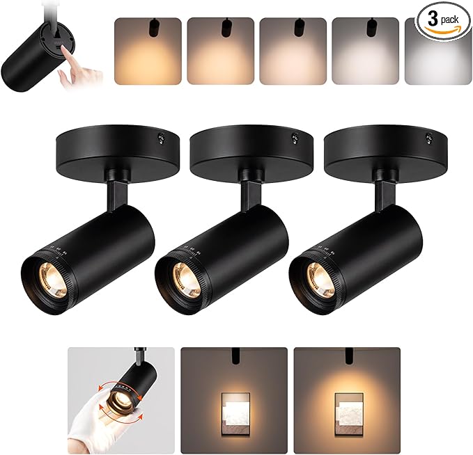 mirrea 5-Color Zoomable Indoor Spot Lights, LED Ceiling Spotlight Lighting by mirrea