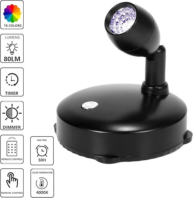 Cordless Spotlight Battery Operated, RGB Uplights - Image 5