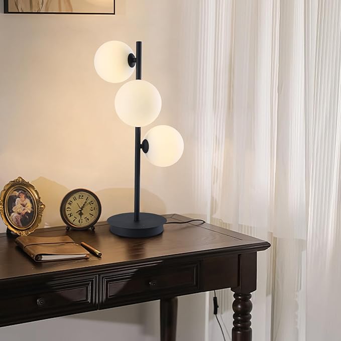 Mid Century Modern Table Lamp, 3 Lights Contemporary Bedside Lamp - Image 8