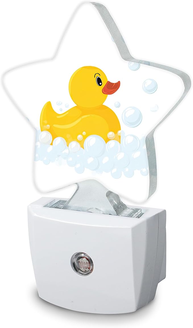 Yellow Rubber Duck Night Light, Plug Into Wall Decor Nightlights by SKYDAWNY