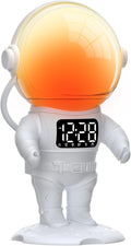 Astronaut Sunrise Alarm Clock for Kids, 22 Dimmable Nightlights, Dual Digital by AFEXOA