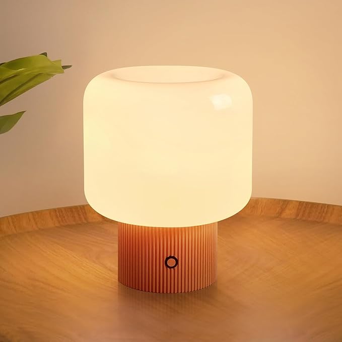 Halo Mushroom Lamp, 5W Cute Cordless Rechargeable Table Lamp by Magcharm