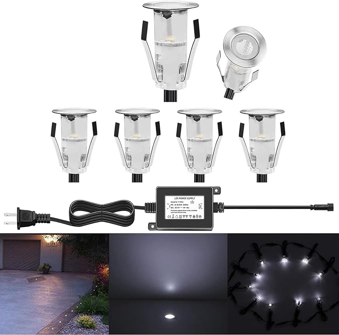 LED Deck Lights 0.7" Tiny Deck Driveway Light Dock Path Step Road Light Outdoor by QACALEDOutdoorRecessedDeckLightingKits