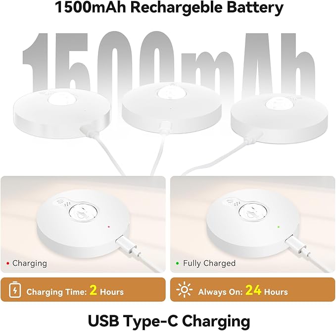 Rechargeable Puck Lights with Remote, 12 Pack Magnetic Under Cabinet Lighting - Image 5