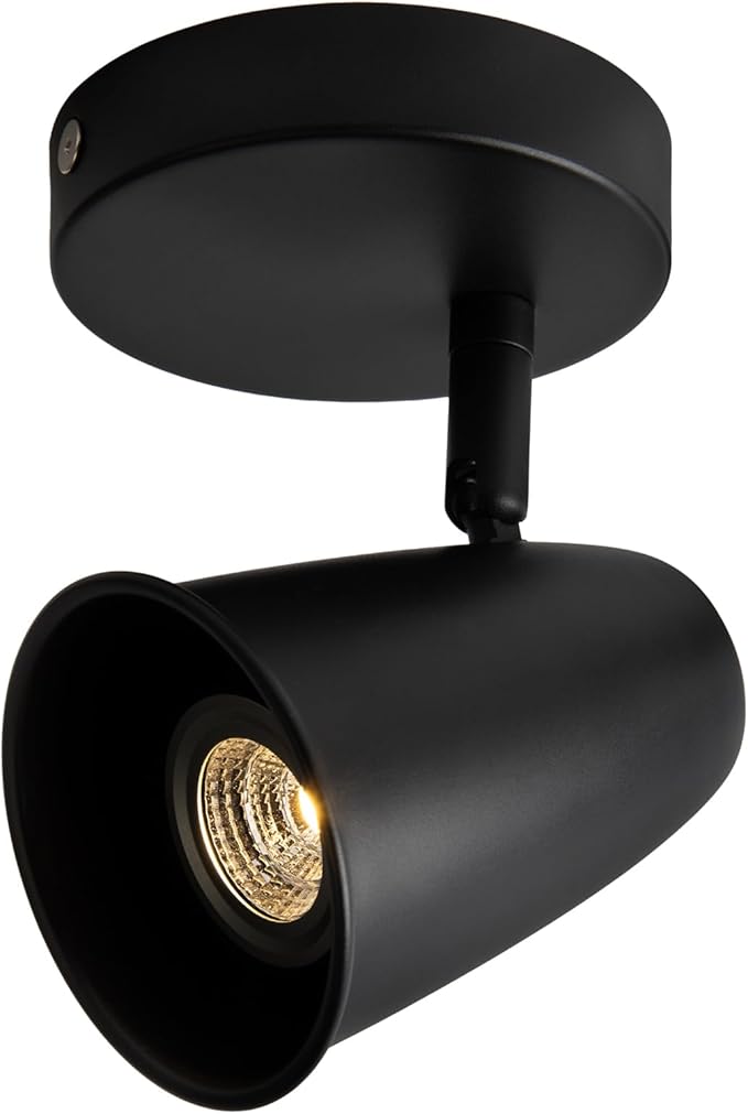 Aisilan LED Ceiling Spotlight, Adjustable GU10 Surface Mount Light, Matte Black by AisilanLighting