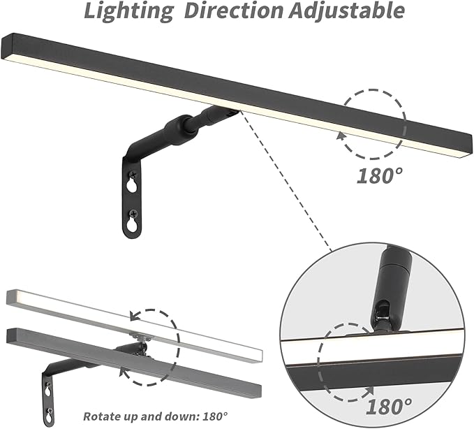 2 Pack Picture Lights for Paintings Plug in, Remote Control Gallery Wall Light - Image 5