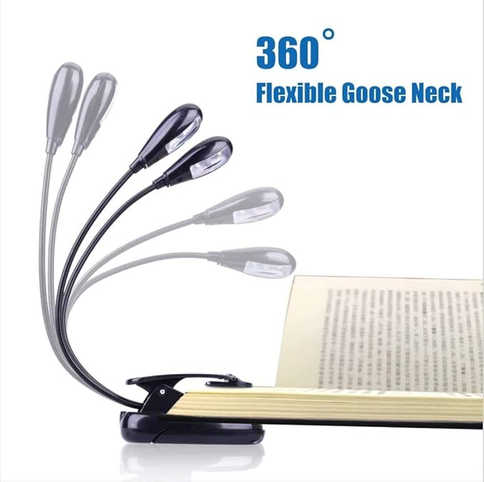 TEECOO 2 Pack Music Stand Light, Clip on Piano Light, USB and AAA Battery - Image 5