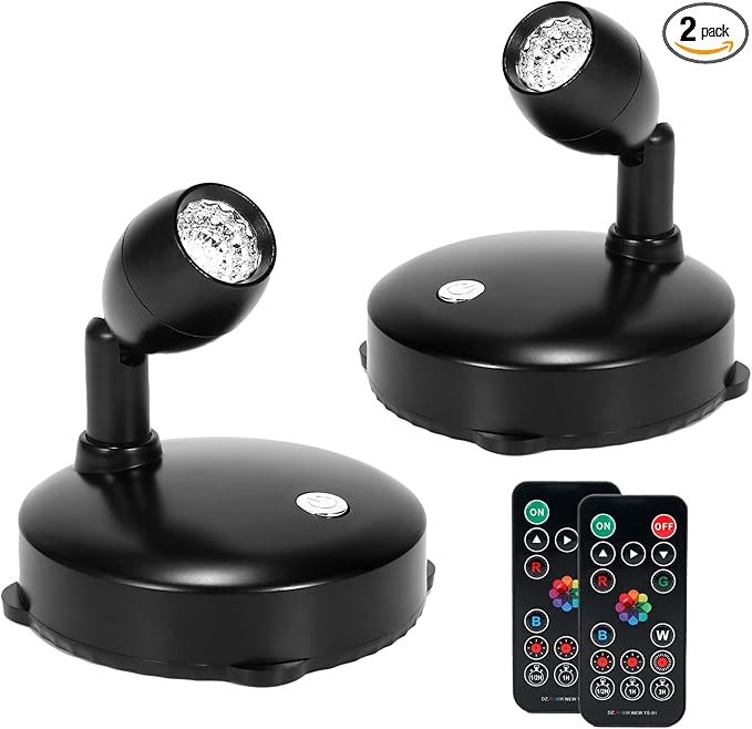 Cordless Spotlight Battery Operated, RGB Uplights by KANESIKI