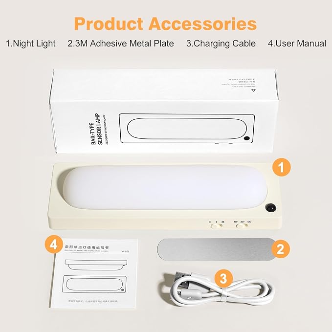 Under Cabinet Lighting, USB-C Rechargeable 2700K Dimmer LED Battery Operated - Image 8