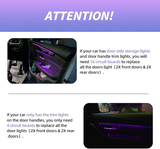 NJSBYL Blue-Purple Interior Ambient Lighting LED Circuit Board - Image 6