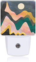 Plug in Night Lights Abstract Mountains Night Sky and Moon Nightlight Plug Into by Uiaoiais