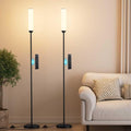 Ambimall LED Floor Lamp with Remote Control Set of 2, Tall Lamp with Foot Switch by Ambimall