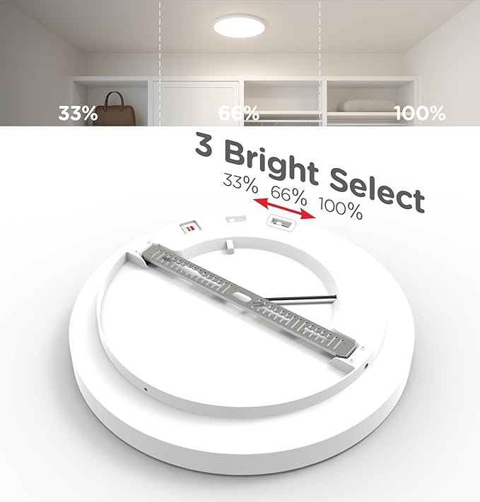 Motion Sensor Ceiling Light Indoor Wired, 13 Inch 24W, 5 CCT - Image 3
